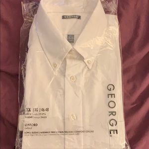 Men’s long sleeve white dress shirt XL